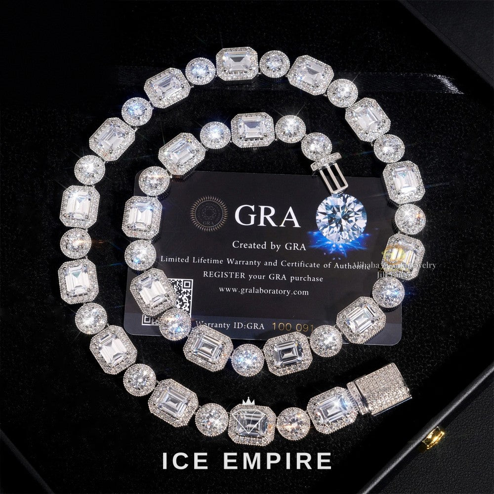 Iced Out Rose Gold Plated Moissanite Cuban Chain