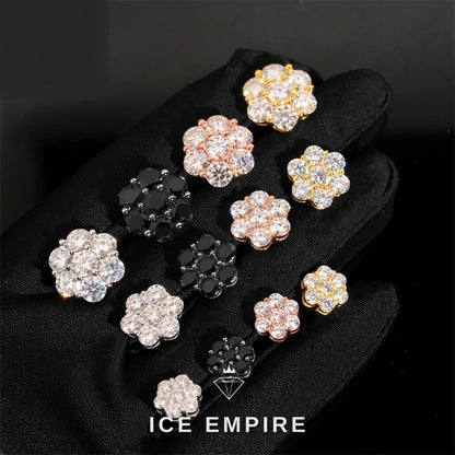 Iced Out Cluster 925 Silver Moissanite Earrings