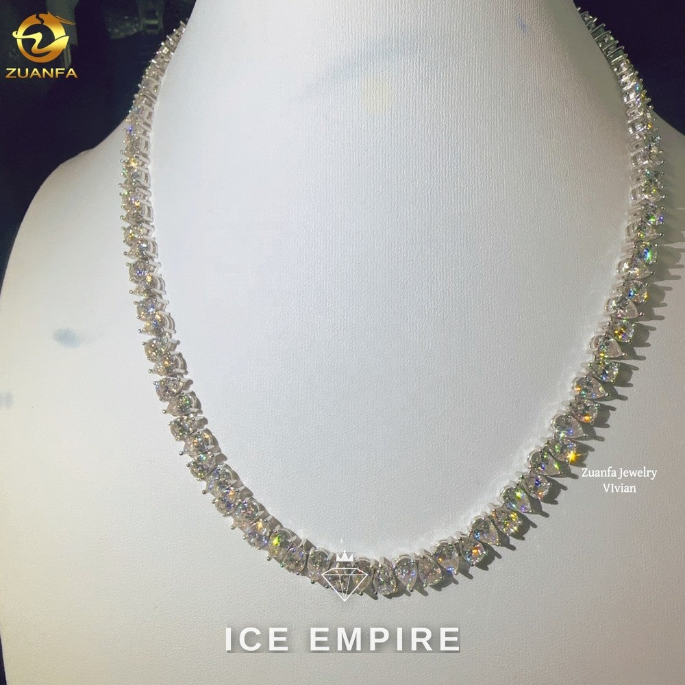 Iced Out Rose Gold Plated Moissanite Cuban Chain