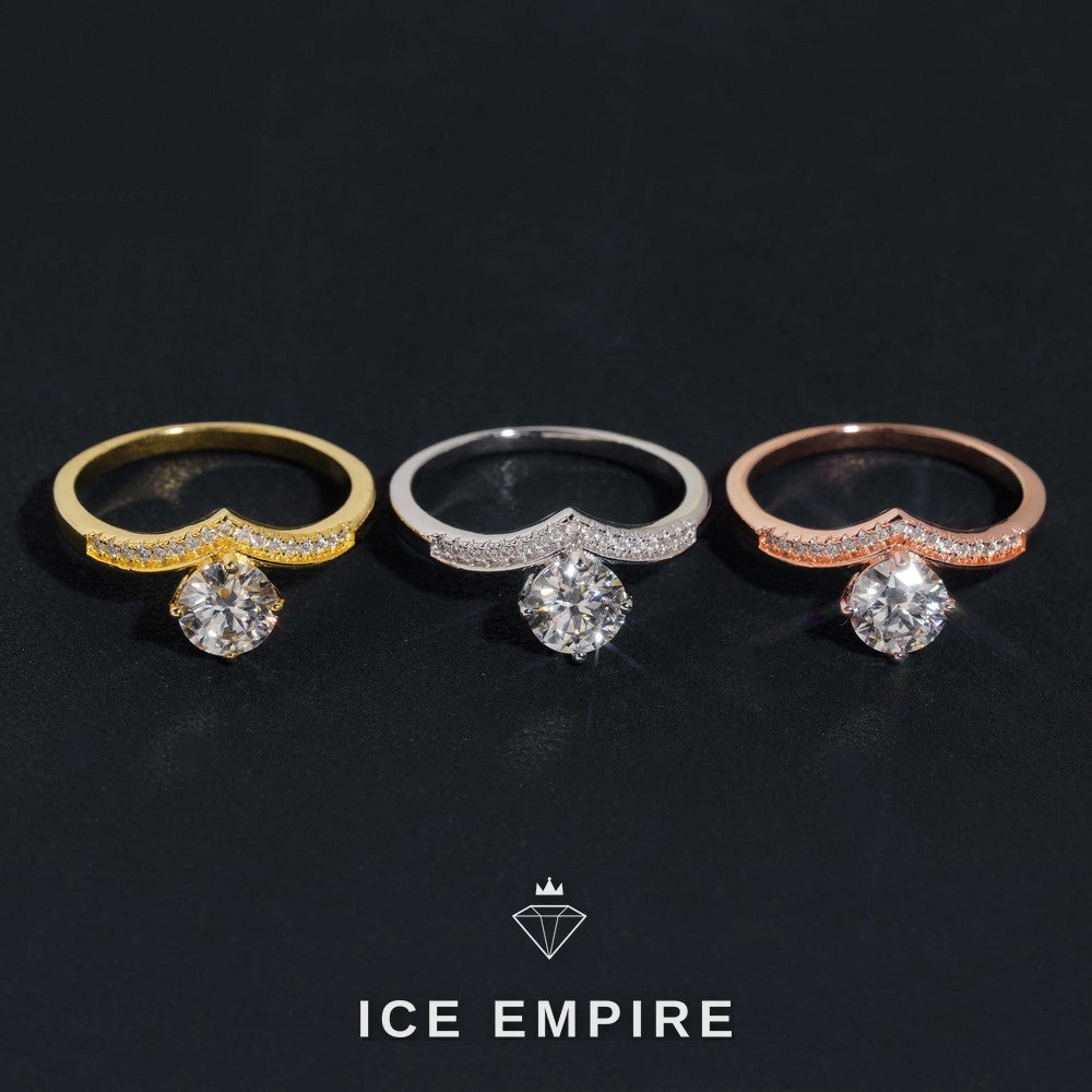 Iced Out 925 Silver Moissanite Wedding Band
