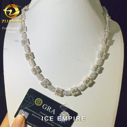 Iced Out Rose Gold Plated Moissanite Cuban Chain