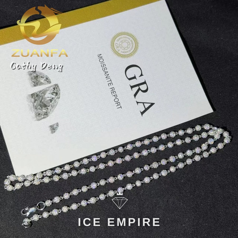 Iced Out Rose Gold Plated Moissanite Cuban Chain