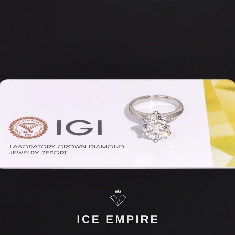 Iced Out 925 Silver Lab Grown Diamond Wedding Band