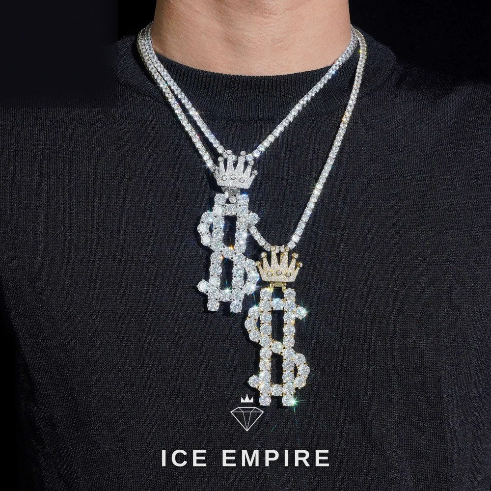 Iced Out 925 Silver Moissanite Pendant