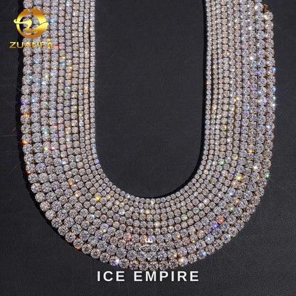 Iced Out Rose Gold Plated Tennis Chain