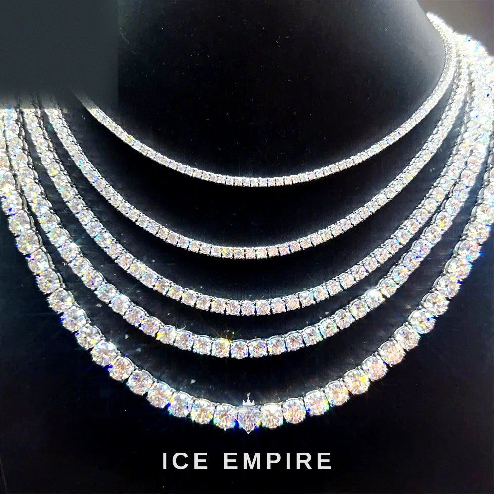 Iced Out Baguette 925 Silver Pendant