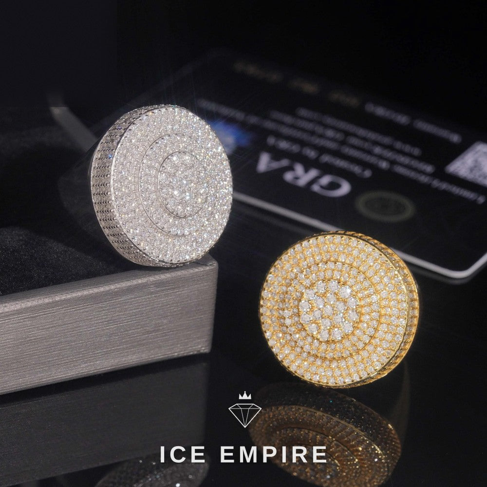 Iced Out Rose Gold Plated Moissanite Ring