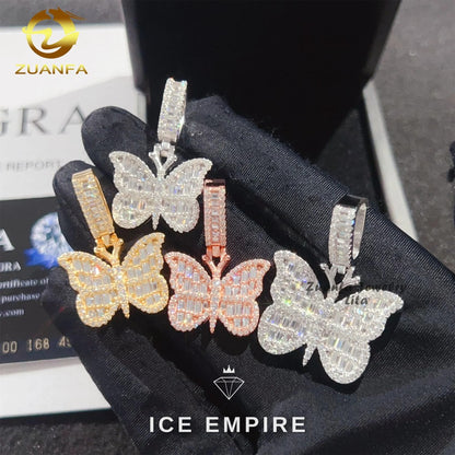Iced Out 925 Silver Moissanite Pendant