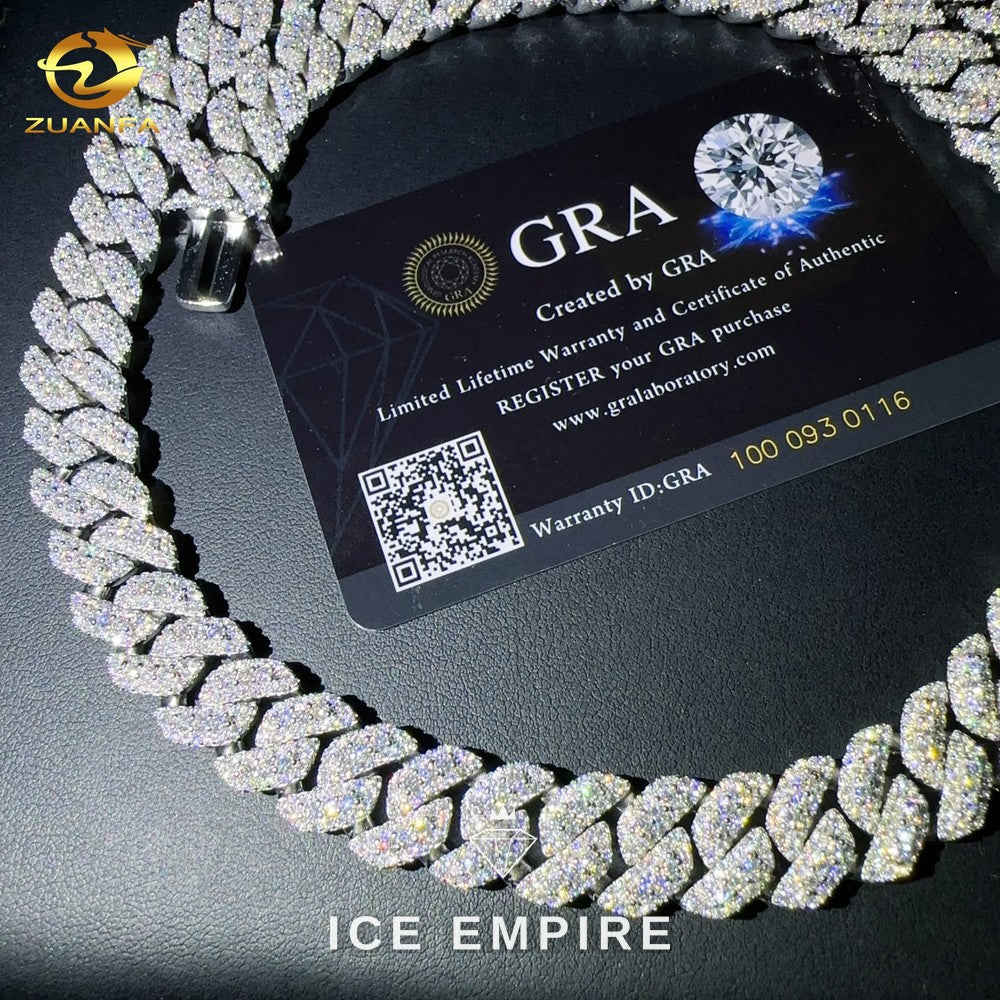 Iced Out Rose Gold Plated Moissanite Cuban Chain