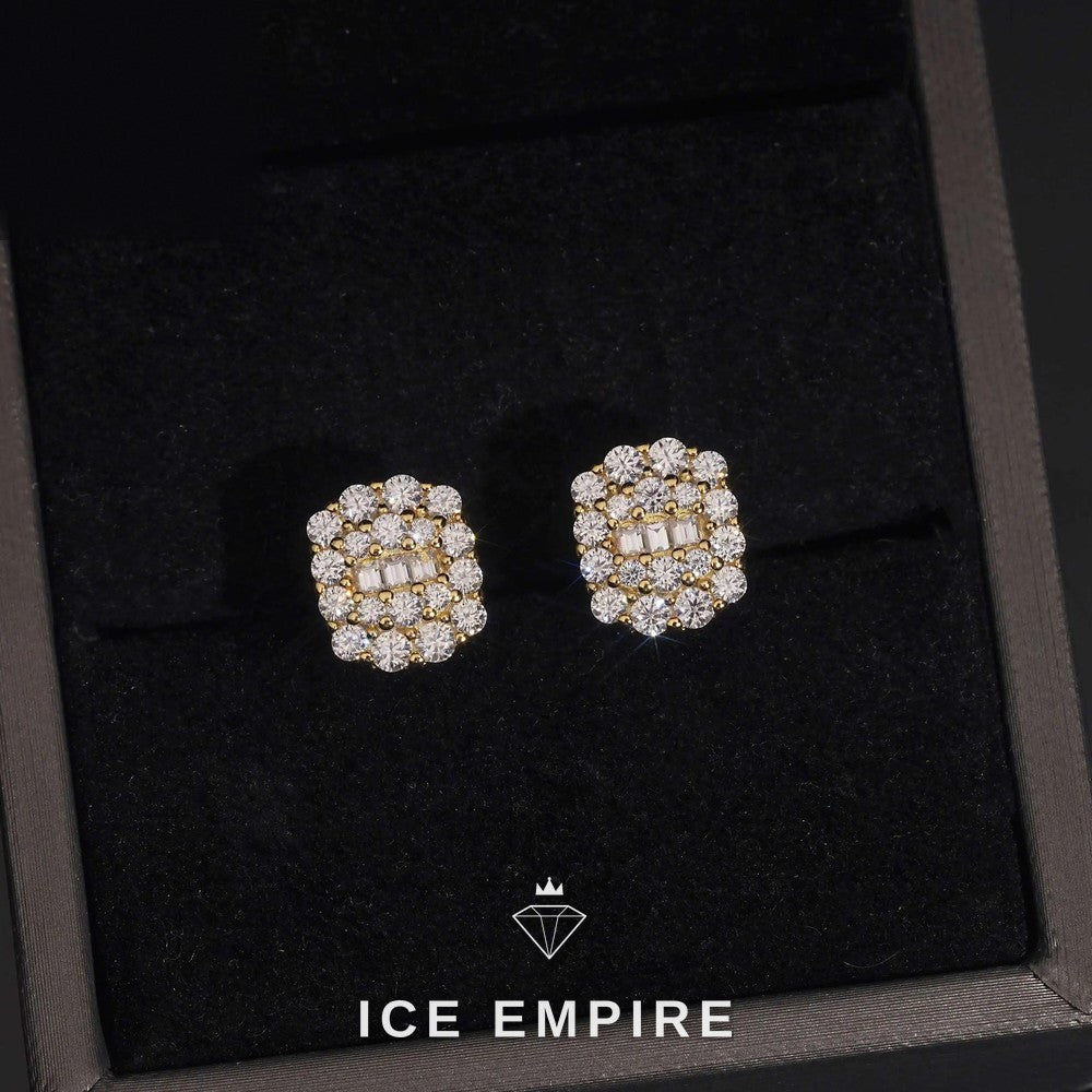 Iced Out 925 Silver Moissanite Earrings