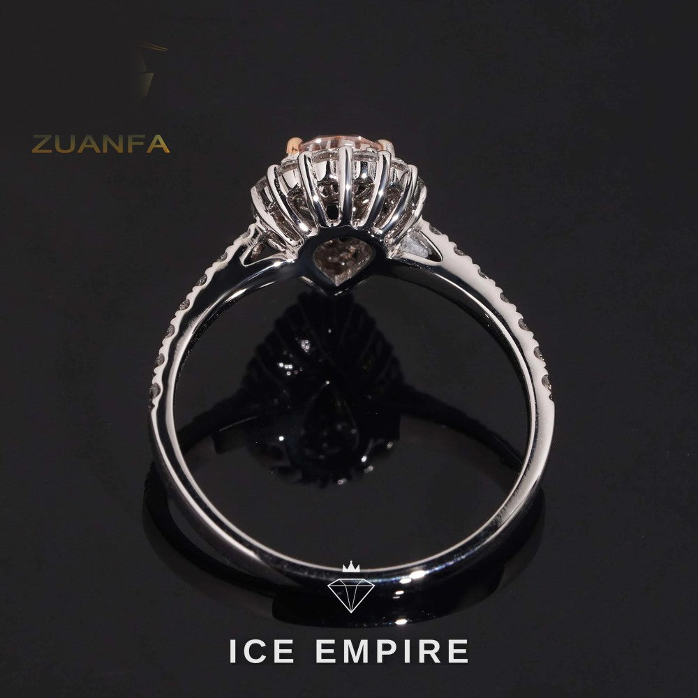 Iced Out Gold Plated Lab Grown Diamond Engagement Ring