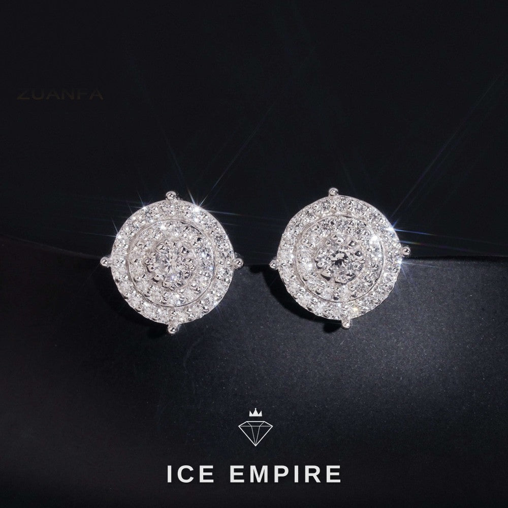 Iced Out Rose Gold Plated Lab Grown Diamond Earrings