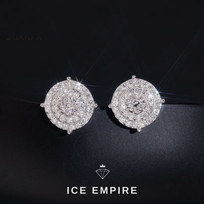 Iced Out Rose Gold Plated Lab Grown Diamond Earrings