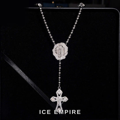 Iced Out Cross 925 Silver Moissanite Chain