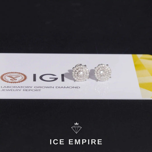 Iced Out Rose Gold Plated Lab Grown Diamond Earrings