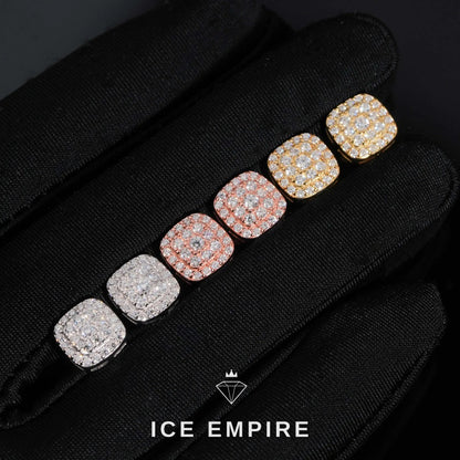 Iced Out 925 Silver Moissanite Earrings