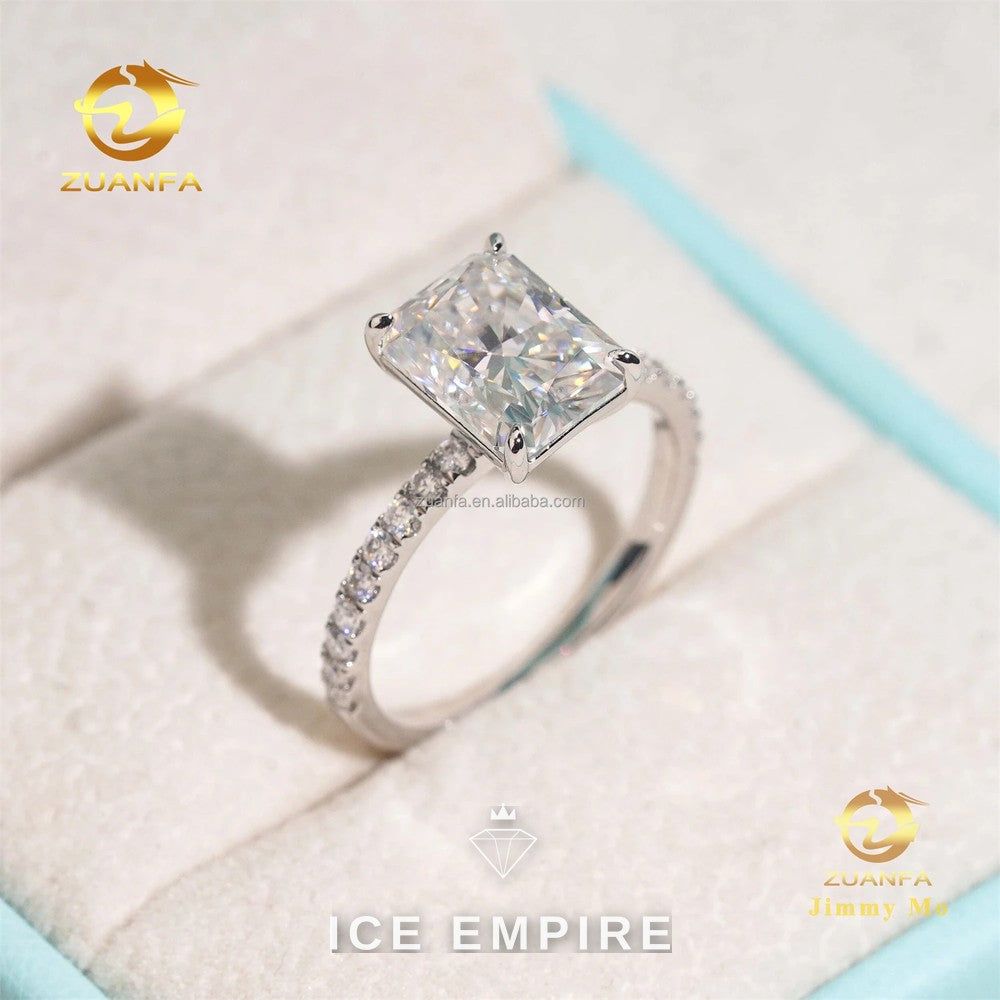 Iced Out 14K Gold Lab Grown Diamond Engagement Ring