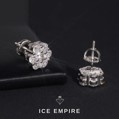 Iced Out Rose Gold Plated Lab Grown Diamond Earrings
