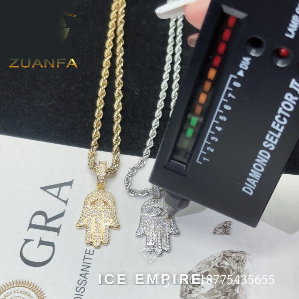 Iced Out Rose Gold Plated Moissanite Rope Chain