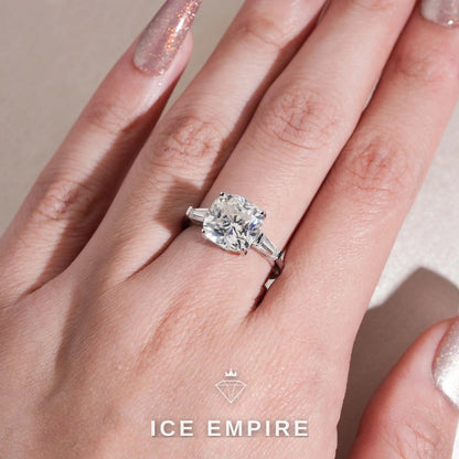 Iced Out Rose Gold Plated Moissanite Wedding Band