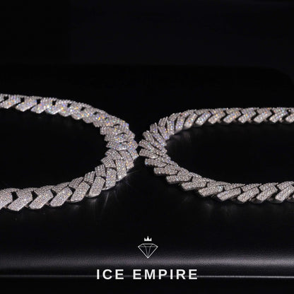 Iced Out Rose Gold Plated Moissanite Cuban Chain