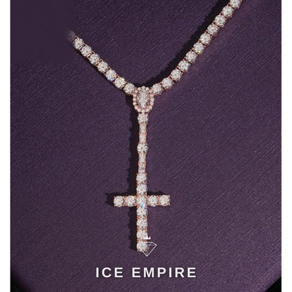 Iced Out Rose Gold Plated Moissanite Cuban Chain
