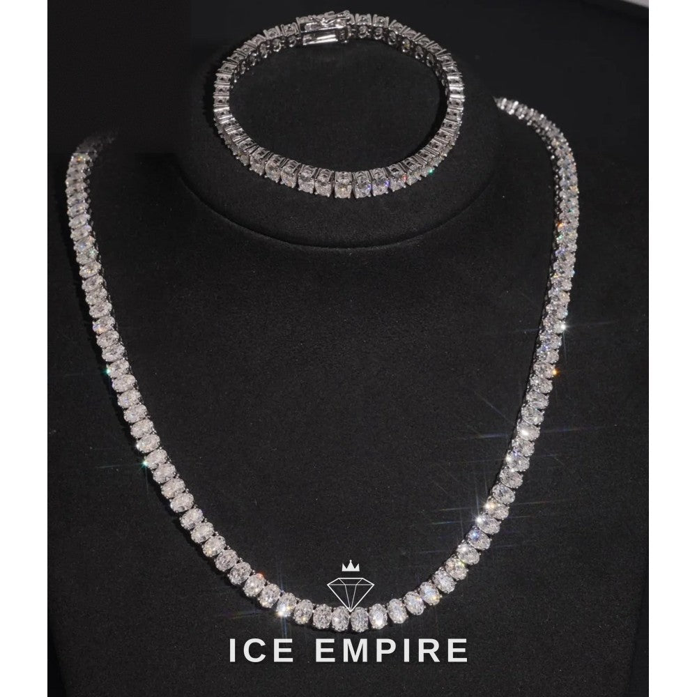 Iced Out Rose Gold Plated Moissanite Cuban Chain