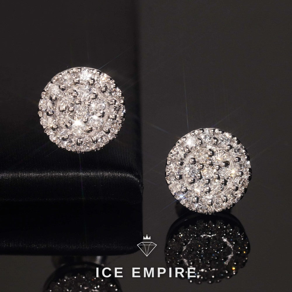 Iced Out 925 Silver Lab Grown Diamond Earrings