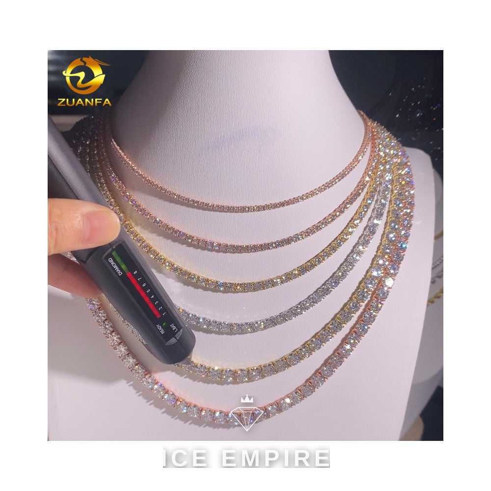 Iced Out Gold Plated Moissanite Cuban Chain