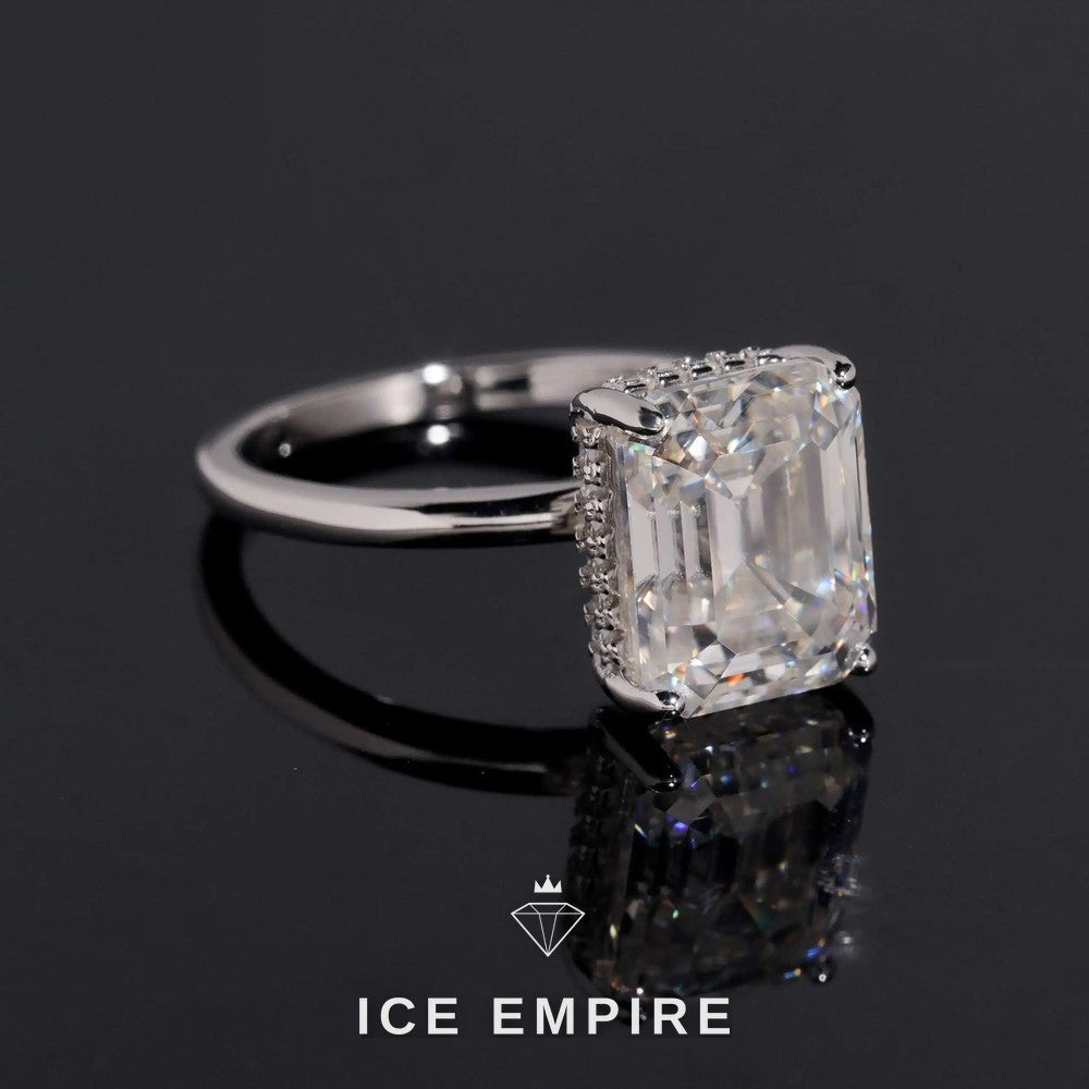 Iced Out Gold Plated Moissanite Wedding Band