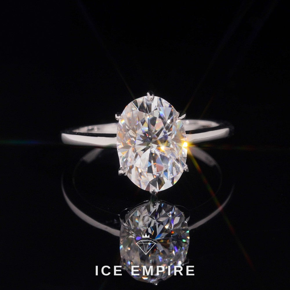 Iced Out Gold Plated Moissanite Wedding Band