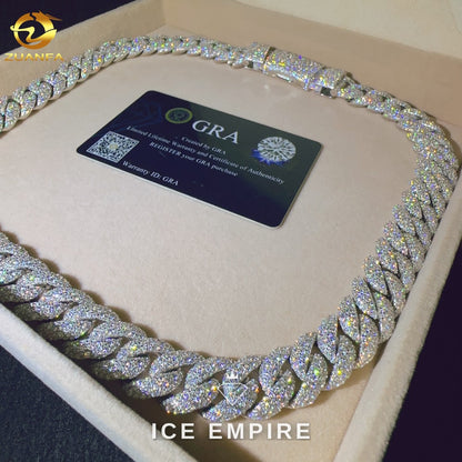 Iced Out Rose Gold Plated Moissanite Cuban Chain
