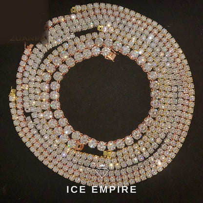 Iced Out Rose Gold Plated Moissanite Cuban Chain