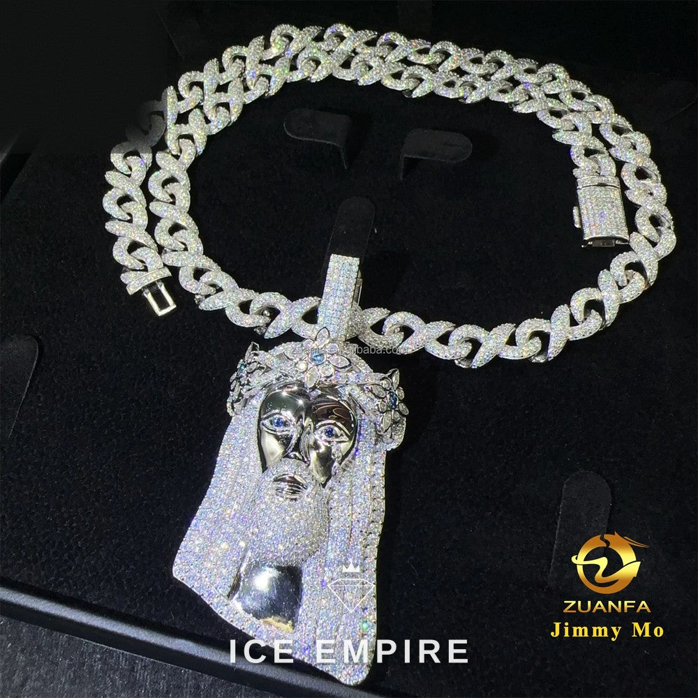 Iced Out 925 Silver Moissanite Pendant