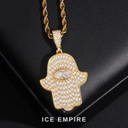 Iced Out Rose Gold Plated Moissanite Pendant