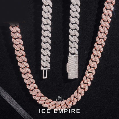 Iced Out Gold Plated Moissanite Cuban Chain