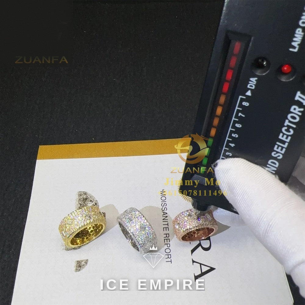 Iced Out 925 Silver Moissanite Ring