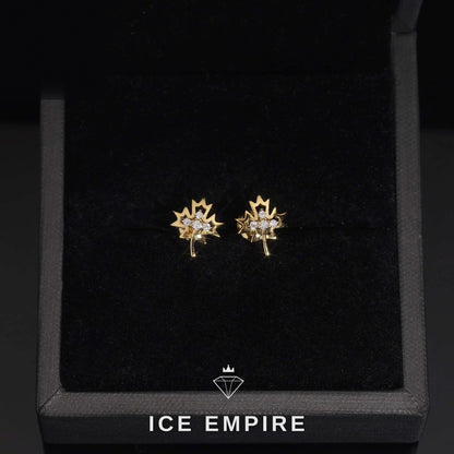 Iced Out Rose Gold Plated Moissanite Stud Earrings