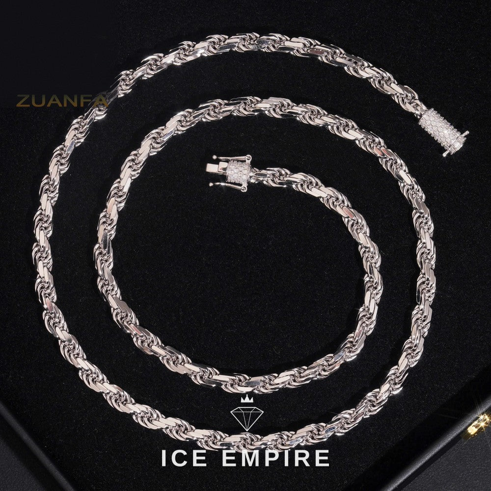 Iced Out Rose Gold Plated Moissanite Cuban Chain