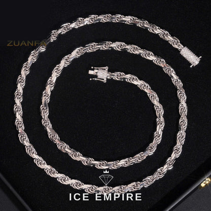 Iced Out Rose Gold Plated Moissanite Cuban Chain