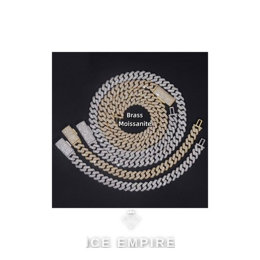 Iced Out Rose Gold Plated Moissanite Cuban Chain