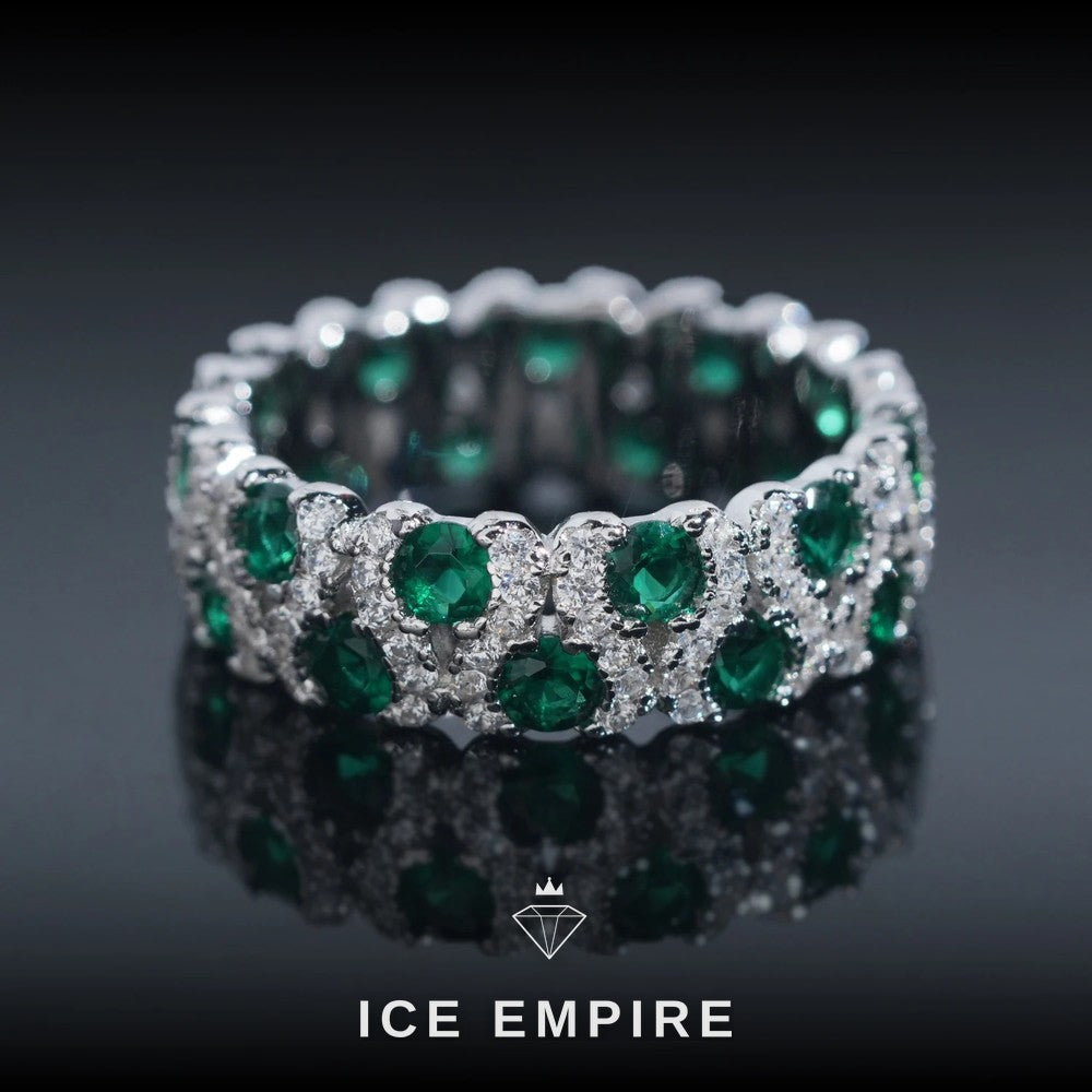 Iced Out 925 Silver Moissanite Engagement Ring