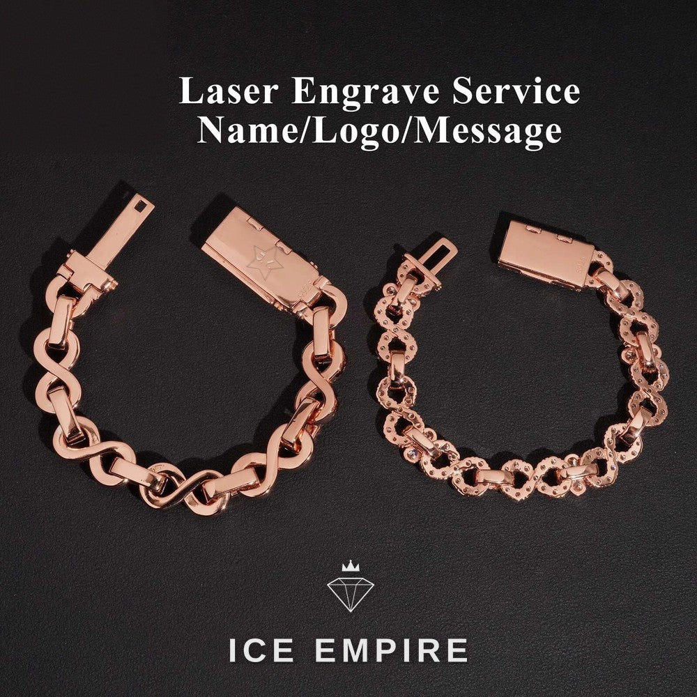 Iced Out Baguette Rose Gold Plated Moissanite Cuban Chain