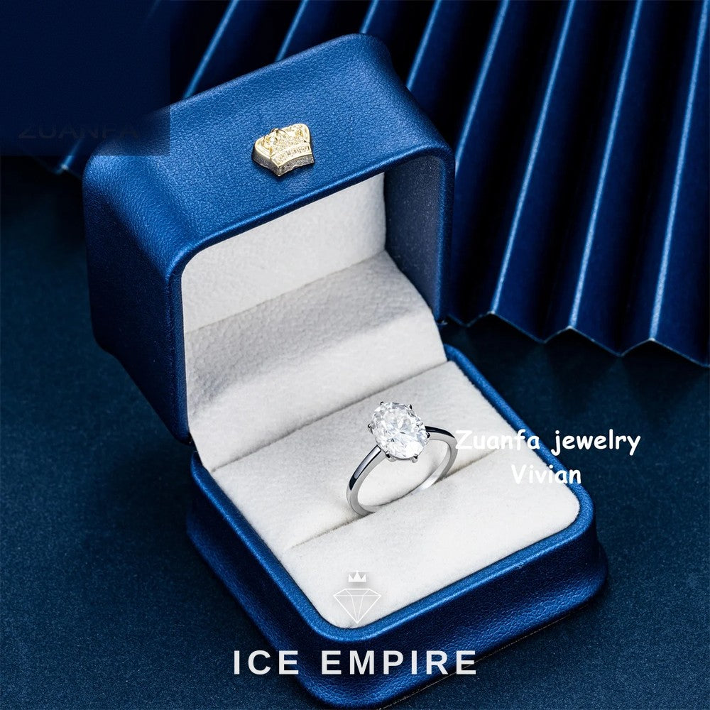 Iced Out 925 Silver Moissanite Ring