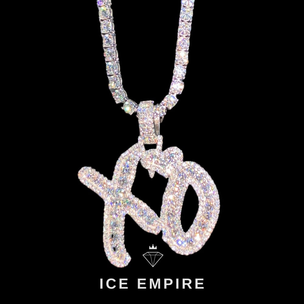 Iced Out Rose Gold Plated Moissanite Pendant
