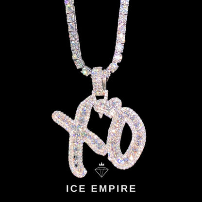 Iced Out Rose Gold Plated Moissanite Pendant