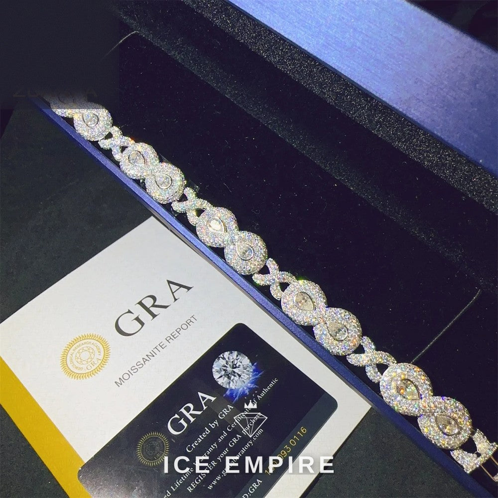 Iced Out 925 Silver Moissanite Cuban Chain