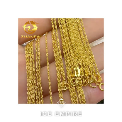Iced Out Rose Gold Plated Cuban Chain