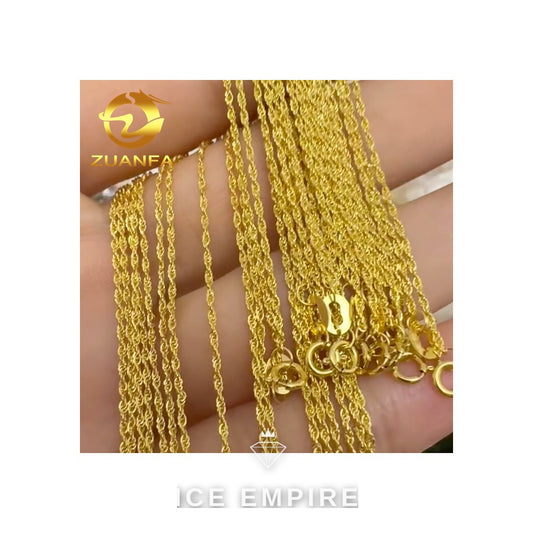 Iced Out Rose Gold Plated Cuban Chain