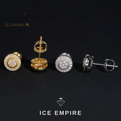 Iced Out Gold Plated Moissanite Earrings